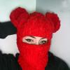 WBANGIAO Bear Ear Balaclava Bear Ear Hat Scarf Halloween Balaclava Funny Hooded e Mask Halloween Hat Masquerade, Approx.57-59cm/22.44-23.23in, Blue view 3