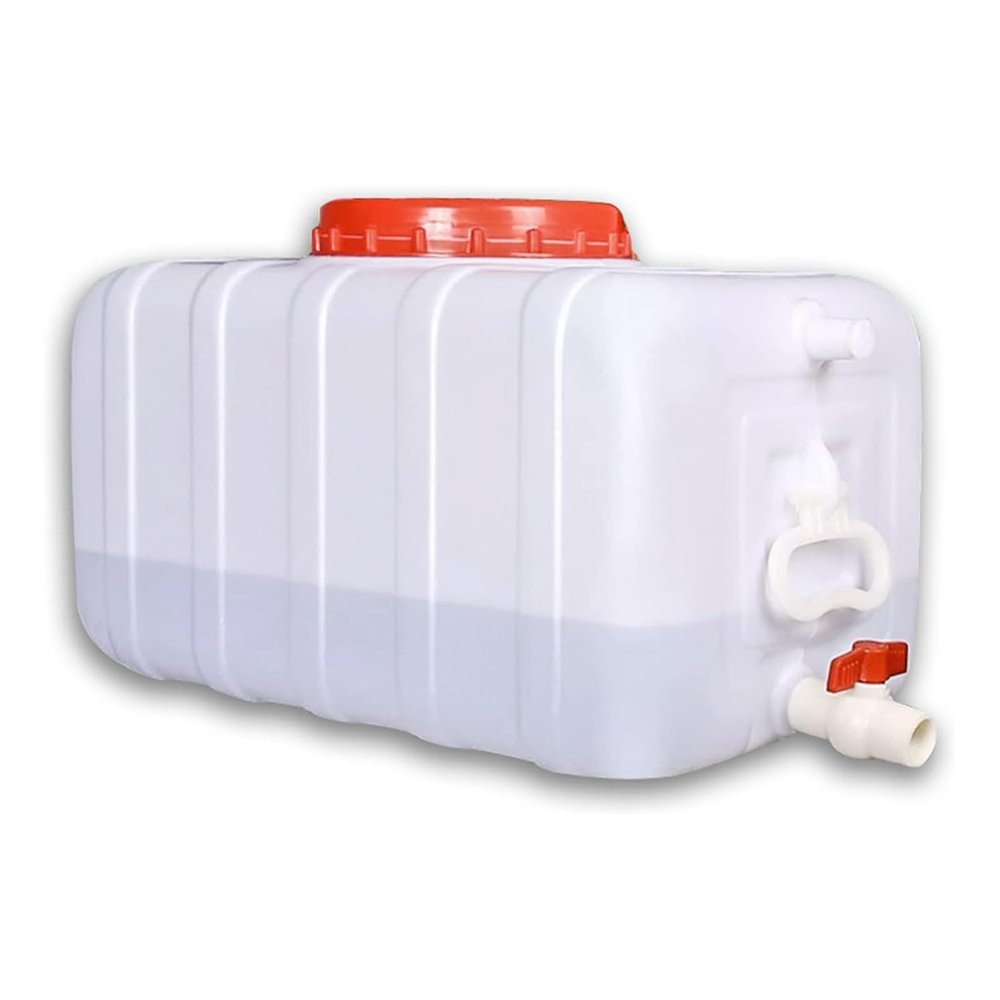 Water Storage Containers Water Carrier Plastic Water Tank with Tap Emergency Water Container 50L/80L/110L/200L Water Bucket Jug for Hiking Camping Driking Outdoors Indoors(Size:80L)