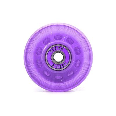 SAGGION Roller Skate Wheels 1/4/8 Pc/Lot Pu Rubber Skate Wheels for Outdoor Skate Shoes Packing Manner High Elastic Shock-Absorbing Four-Wheel 58x32x MM(Purple 1pc)