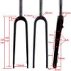 Wkantlaes Matte Black,Tapered, Gravel Carbon Fiber Rigid Fork 700C Carbon Fiber Road Bike Rigid Fork QR 9Mm Disc Brake Thru Axle 1-1/8'' Straight/Tapered Tube Light Bicycles Front Forks view 3