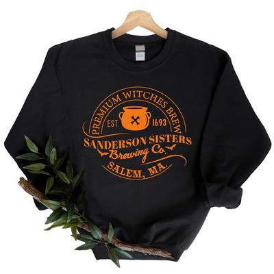 K&E FASHION Halloween Sweatshirt for Women Sanderson Witch Museum Sanderson Sisters Pullover Tops Funny Hocus Pocus Graphic Halloween Shirts for Women