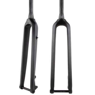 Wkantlaes Matte black/cone,27.5", Gravel Carbon Mountain Bike Rigid Fork 26'' 27.5'' 29'' Rigid Fork Disc Brake 15X100mm Thru Axle Front Fork 1-1/2'' Straight/Cone Steerer Tube Threadless