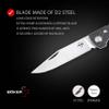 BKER PLUS Atlas Backlock Clippoint - classic pocket folding knife with steel handle - D2 blade - Backlock knife case view 3