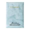 Personalized Passport Holder Cover, Custom Name PU Leather Card Holder, Travel Essentials for Women and Men (Blue) view 1