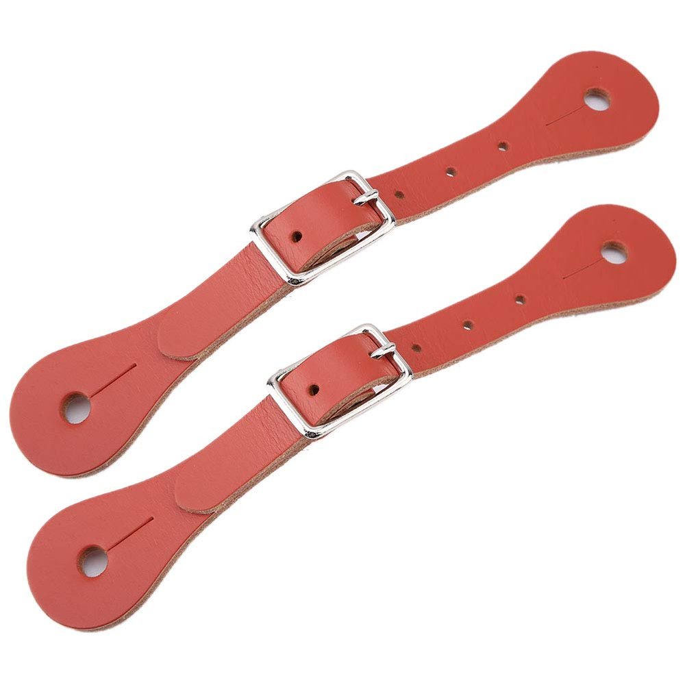 QANYEGN Leather Spur Straps, Adjustment Single Ply Spur Straps, Equestrian Riding Boot Straps for Horse Riders (Brown)