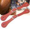 QANYEGN Leather Spur Straps, Adjustment Single Ply Spur Straps, Equestrian Riding Boot Straps for Horse Riders (Brown) view 2