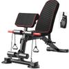 Weight Bench Adjustable Workout Bench With Pull Rope, Foldable Sit Up Incline Abs Benchs Dumbbells Flat Weight Stool Press Fitness view 1