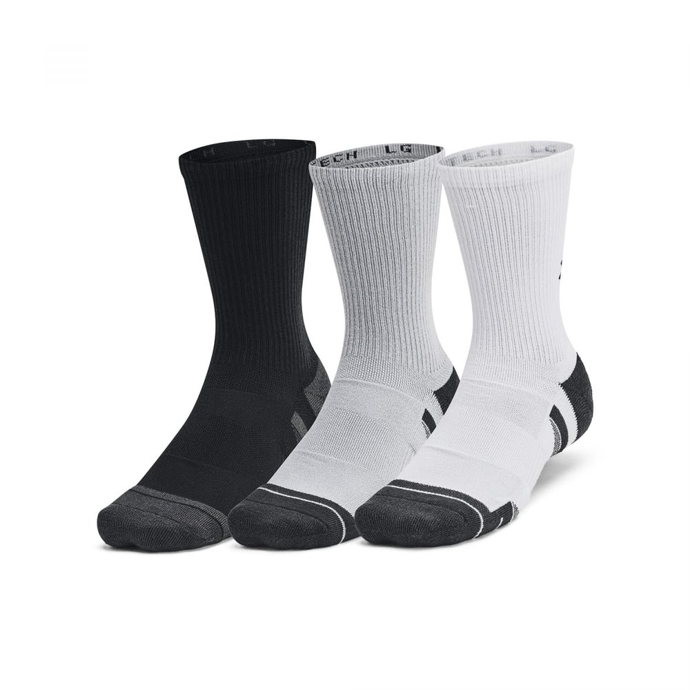 Under Armour 1386242-11-LG Unisex UA Perf Tech 6pk Crew Mod Gray LG