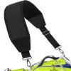 BIG TEETH Golf Bag Strap Single Padded Shoulder Strap Adjustable Thick Pad Straps Universal Replacement Quick Release (Full black with 2 clips) view 1