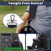 BIG TEETH Golf Bag Strap Single Padded Shoulder Strap Adjustable Thick Pad Straps Universal Replacement Quick Release (Full black with 2 clips) view 2