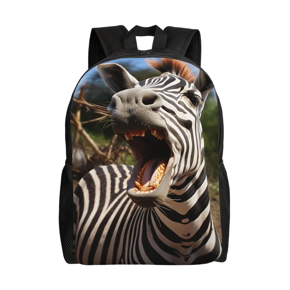 HJTRW Backpack Funny Zebra Laptop Backpack For Men Women Waterproof Large Capacity Travel Casual Daypack