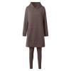 JEUROT Womens 2 Piece Outfits Sweatsuit Fall Oversized Hooded Sweatshirts Matching Jogger Sweatpants Lounge Sweat Set Tracksuit with Pockets (Brown, S) view 2
