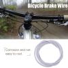 Bike Brake Cable Shifter Cable, Universal Standard Cycle Brake Cable 300cm Spiral Steel Wires Professional Cycle Brake Line for Mountain Road Bikes (White) view 2