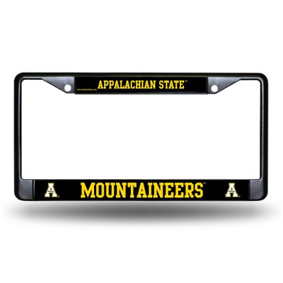 Appalachian State Mountaineers Metal License Plate Frame - Standard 12 x 6 in - Black