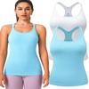 Evercute 1/2/3 Pack Workout Tank Tops for Women with Built in Bra Racerback Yoga Sleeveless Top Camisole Athletic Gym Tops view 1