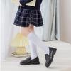 EPEIUS Kids Knee High Socks - Cotton School Uniform Socks for Girls & Boys, 11-15 Years Old, 3 Pack XL (White, Black, Navy Blue) view 3