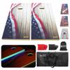 Tailgating Gmall LED Cornhole Board Set 4FTx2FT Solid Wood Regulation Size Cornhole Set with LED Lights Includes 8 Cornhole Bags for Adults (USA Flag, 4'x2') view 1