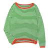 GOKKILRW Womens Sweatshirts Fall Tops for Women Classic Striped Shirts Knitted Soft Comfy Sweater Pullover Tops Long Sleeve Round Neck Loose Fitting Casual Track Shirts Going Out Dressy Blosues Green view 3