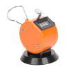 KIMISS BERM Hand Tally Counter 4-Digits ABS Plastic Shell Mechanical Handheld Counting Tool with Hook BaseYellow Professional Accessories (Orange) view 1