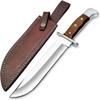 WARIVO KNIFE D2 Handmade 13 Inches Bowie Knife Full Tang Fixed Blade Knife with Sheath Hunting Knife with Along Wood Handle Ideal for Camping, Hiking, Survival And Bushcraft view 1