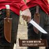 WARIVO KNIFE D2 Handmade 13 Inches Bowie Knife Full Tang Fixed Blade Knife with Sheath Hunting Knife with Along Wood Handle Ideal for Camping, Hiking, Survival And Bushcraft view 3