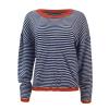GOKKILRW Womens Sweatshirts Fall Tops for Women Classic Striped Shirts Knitted Soft Comfy Sweater Pullover Tops Long Sleeve Round Neck Loose Fitting Casual Track Shirts Going Out Dressy Blosues view 4