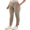 Zac & Rachel Women's Brushed DTY Jogger with Pocket and Ankle Slit Detail, Mushroom, M view 2