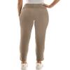 Zac & Rachel Women's Brushed DTY Jogger with Pocket and Ankle Slit Detail, Mushroom, M view 3