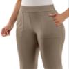 Zac & Rachel Women's Brushed DTY Jogger with Pocket and Ankle Slit Detail, Mushroom, M view 4