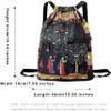 QUROXO Drawstring Foldable Large Capacity Dry-Wet Separation Travel Sports Backpack,Waterproof Travel Drawstring Gym Sack (I) view 4