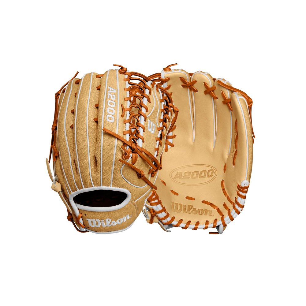 Wilson Fall 2024 Steven Kwan A2000 SK38 GM 12.75 Outfield Baseball Glove - Right Hand Throw, Blonde/White