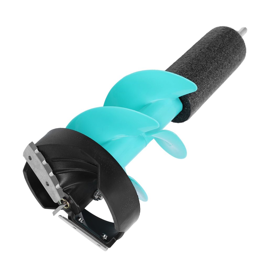 KIMISS Ice Auger Drill Adapter with Handle, 6in Auger Kit Incisive Blades Impact Ice Drill Auger with Positioner for Fishing Professional Accessories