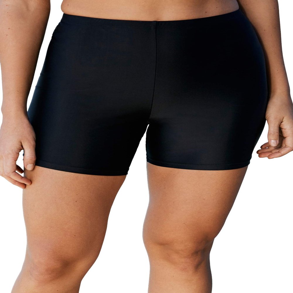 Swim 365 Women's Plus Size Swim Boy Short - 36, Black