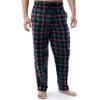 IZOD Men's Long Sleeve Jersey Top and Fleece Pants Sleep Pajama Set, Red/Plaid, XX-Large view 4