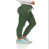 MediChic Womens Scrub Jogger Pants  6 Pockets, 4-Way Stretch, Ribbed Waist, Easy-Care Medical Workwear Olive view 3