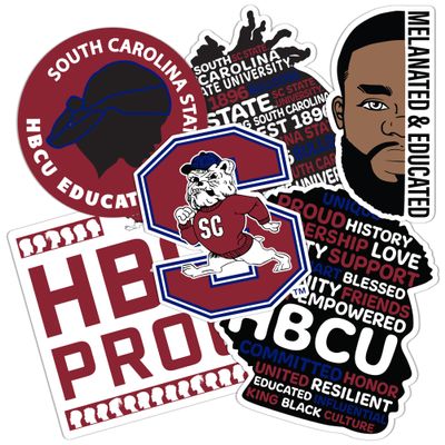 Desert Cactus South Carolina State University Sticker SCSU Bulldogs Sticker Vinyl Decals Laptop Water Bottle Car Scrapbook (T2 HBCU-D)