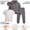 RBX Boys Sweatpants Set - 3 Piece Fleece Pullover Boys Hoodies Athletic Shirt and Kids Sweatpants Activewear Set (2T-12), Size 8, Tornado Heather view 2