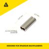 Cressi Copper Double Barrel Crimp Sleeves 2.0 mm, 10 Pieces view 2