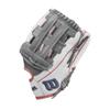 Wilson Fall 2024 A2000 FP50SS 12.25 Outfield Fastpitch Glove - Left Hand Throw, White/Rose Gold/Grey view 4