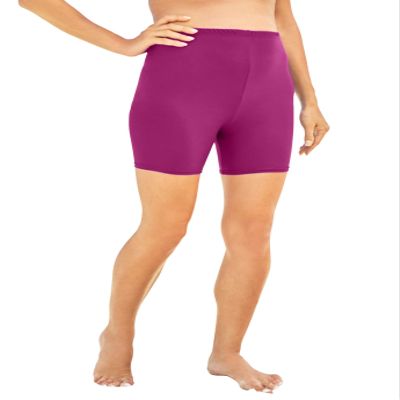 Swim 365 Women's Plus Size Swim Boy Short - 38, Fuchsia