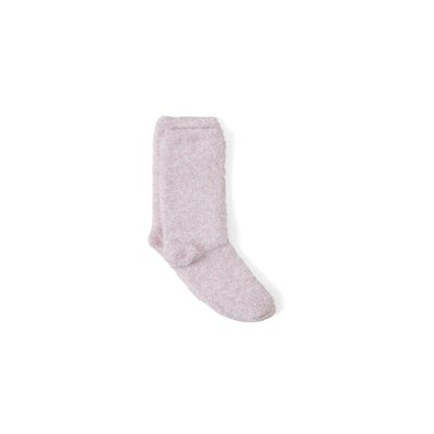 Barefoot Dreams CozyChic Heathered Socks, Heathered Dusty Rose-White, Large/X-Large