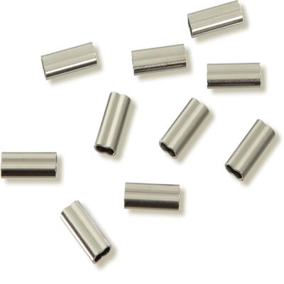 Cressi Copper Double Barrel Crimp Sleeves, 10 Pieces