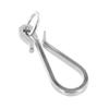 Buckleguy.com C5462 Nickel Plate, Fish Hook Key Chain, Solid Brass-LL view 3
