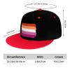 Lesbian Pride Flag LGBTQ Lesbian Gifts Trucker Hat Baseball Cap Women Men Dad Hat Snapback Hat Cowboy Hat Red view 4