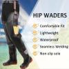 EMCXXCJQ Hip Waders for Men Waterproof Hip Boots for Fishing Lightweight Thickened Anti Slip Oxford Sole High 33.4"(10) view 2