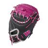 Wilson Fall 2024 A2K M23 33.5 Baseball Catchers Mitt - Right Hand Throw, Navy/Flamingo view 4