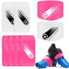 Jecery 10 Pieces Soccer Cleat Lace Cover Soccer Shoe Band Youth Adult Protector Elastic Shoe Laces Rubber Covers(Kid Size,White Pink) view 1