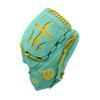 Wilson Fall 2024 A2000 B23 12 Pitchers Baseball Glove - Right Hand Throw, Seafoam/Yellow Gold view 4