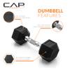 CAP Barbell 10 LB Rubber Coated Hex Dumbbell Hand Weight - Pair | Chrome Handle view 3