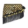 Linjinx Women's Triangle Sequin Belly Dance Hip Scarf Skirts Tassel Wrap Belt Festival Bottoms Gold One Size view 3